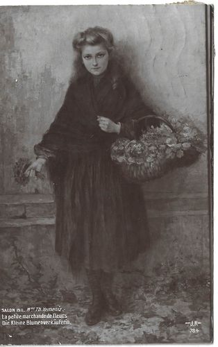 saln1911p LA PETITE MARCHANDE DE FLEURS / DIE KLEINE BLUMENVERKÄUFERIN pohlednice