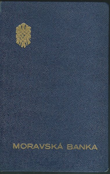 MORAVSKÁ BANKA - VKLADNÍ KNÍŽKA – detail 1