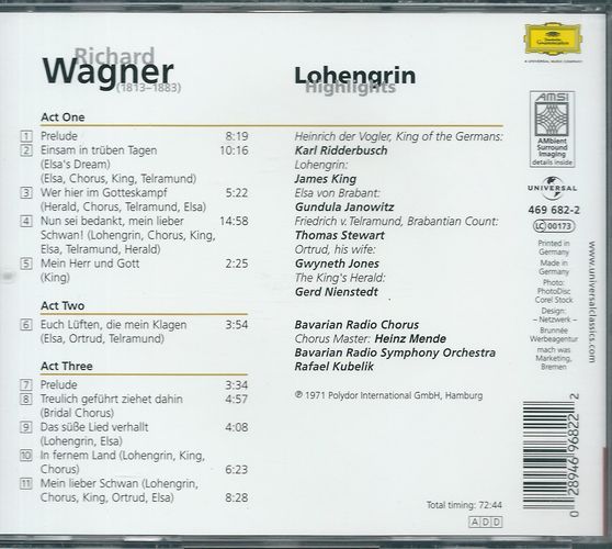RICHARD WAGNER - LOHENGRIN - HIGHLIGHTS – detail 1
