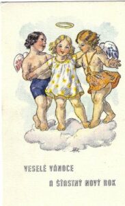 VESELÉ VÁNOCE A ŠŤASTNÝ NOVÝ ROK pohlednice