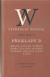 VÍTĚZSLAV NEZVAL – DÍLO XXXVI