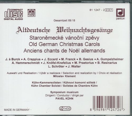 ALTDEUTSCHE WEIHNACHTSGESÄNGE – detail 1