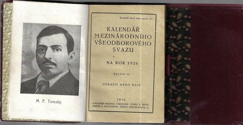KALENDÁŘ DĚLNICTVA MEZINÁRODNÍHO VŠEODBOROVÉHO SVAZU 1926 – detail 1