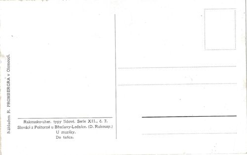 M. GARDOVSKÁ – U MUZIKY (SERIE XII., Č. 7) pohlednice