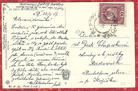 PRAHA - ZE SADU PETŘÍNSKÝCH – detail 1