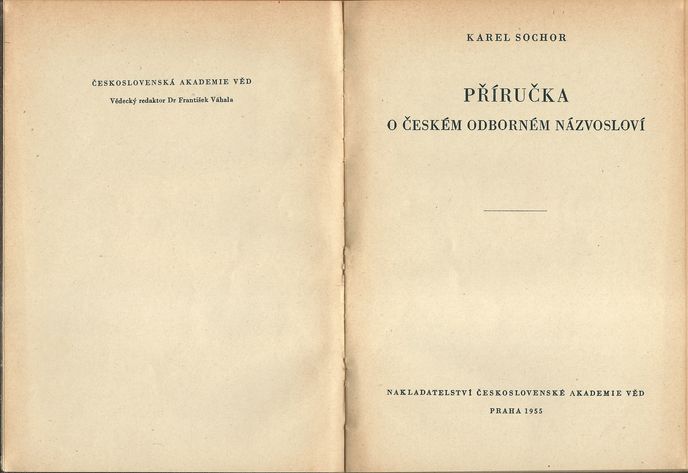 PŘÍRUČKA O ČESKÉM ODBORNÉM NÁZVOSLOVÍ – detail 1