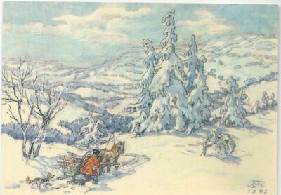 ZASNĚŽENÁ KRAJINA pohlednice