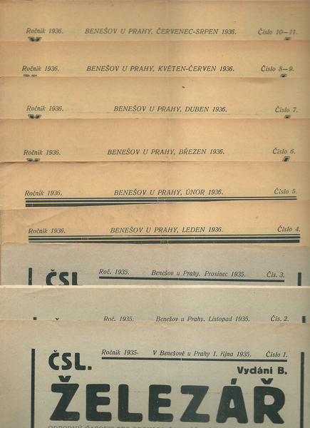 ČESKOSLOVENSKÝ ŽELEZÁŘ 1935/1936