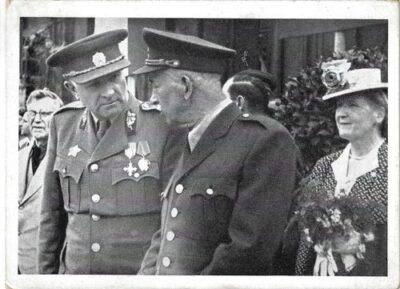 GENERÁL SVOBODA V ROZHOVORU S PANEM PRESIDENTEM DREM ED. BENEŠEM pohlednice