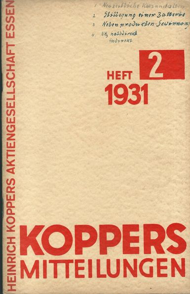 KOPPERS MITTEILUNGEN – 2/1931