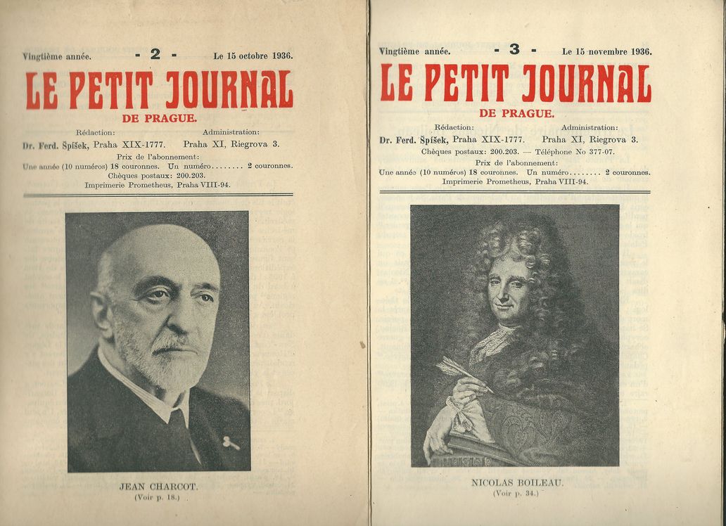 LE PETIT JOURNAL DE PRAGUE 1936 – detail 1