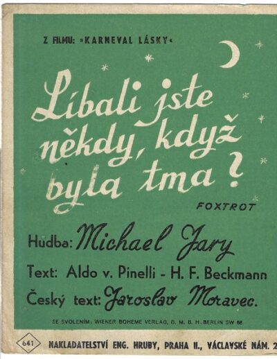 LÍBALI JSTE NĚKDY, KDYŽ BYLA TMA? – Hudba Michael Jary