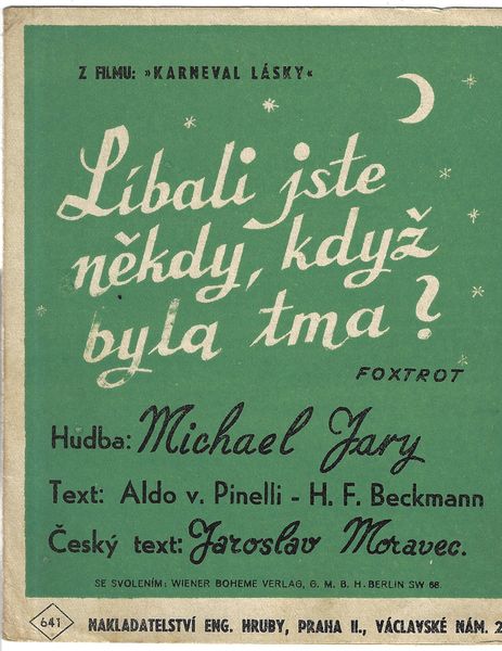 LÍBALI JSTE NĚKDY, KDYŽ BYLA TMA? – Hudba Michael Jary