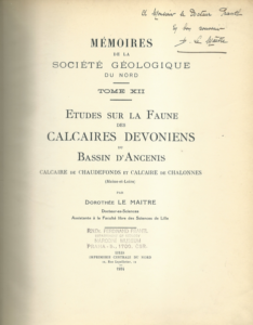 MÉMOIRES DE LA SOCIÉTÉ GÉOLOGIQUE DU NORD – Dorothée Le Maitre