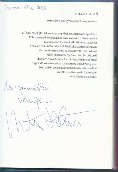 MĚSTO NADĚJE - PŘÍBĚH MILOŠE HOLANĚ – detail 1
