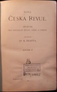 NOVÁ ČESKÁ REVUE ROČ. II. (ČÍSLA 7 – 12)