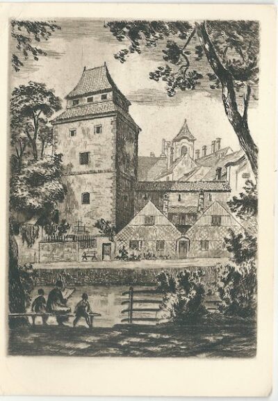 ČESKÉ BUDĚJOVICE: HRADEBNÍ VĚŽ ZV. ŽELEZNÁ PANNA pohlednice