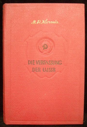 die DIE VERFASSUNG DER UdSSR – M. P. Karewa