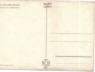 DR EDUARD BENEŠ (PRESIDENT BUDOVATEL) pohlednice