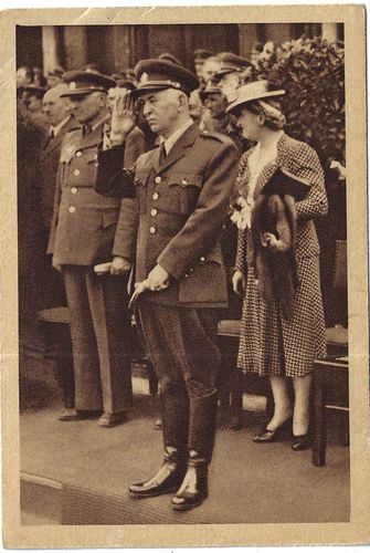 edbenprcsrp DR. EDVARD BENEŠ, PRESIDENT ČESKOSLOVENSKÉ REPUBLIKY PŘI PŘEHLÍDCE ČESKOSLOVENSKÉ ARMÁDY pohlednice