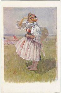 J. ÚPRKA: SLOVÁCKÉ DĚVČE pohlednice