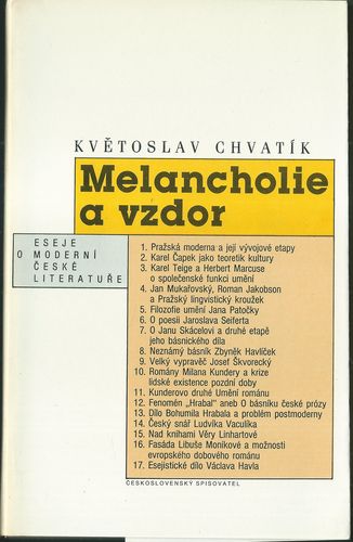melanchvzo MELANCHOLIE A VZDOR – Květoslav Chvatík