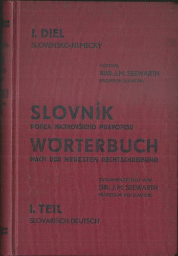 SLOVENSKO – NEMECKÝ A NĚMECKO – SLOVENSKÝ SLOVNÍK