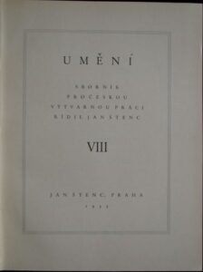 UMĚNÍ VIII.