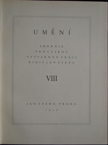 umnnviiia UMĚNÍ VIII.