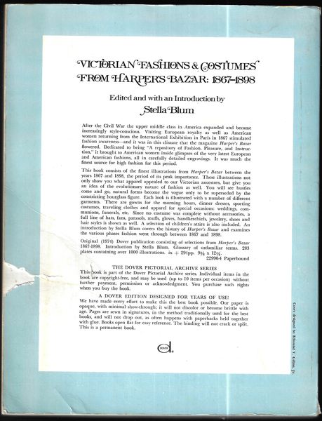VICTORIAN FASHIONS & COSTUMES FROM HARPERS BAZAR: 1867-1898 – detail 1