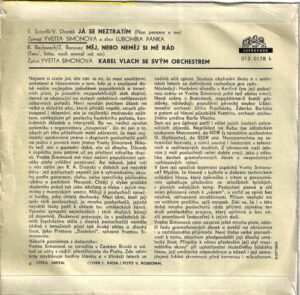 YVETTA SIMONOVÁ – JÁ SE NEZTRATÍM / MĚJ, NEBO NEMĚJ SI MĚ RÁD (SP)
