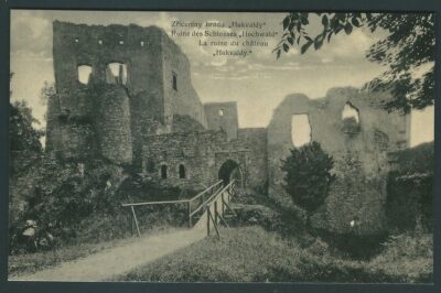 ZŘÍCENINY HRADU HUKVALDY pohlednice