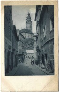 ČESKÝ KRUMLOV: RADNICKÁ ULICE pohlednice