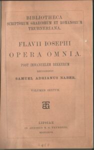 FLAVII IOSEFI OPERA OMNIA VI.