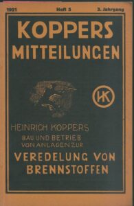 KOPPERS MITTEILUNGEN – 5/1921