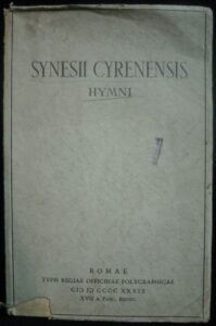 SYNESII CYRENENSIS – Nicolaus Terzaghi