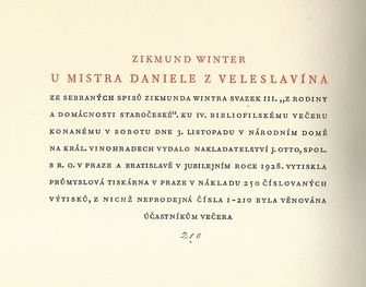 U MISTRA DANIELE Z VELESLAVÍNA – detail 1