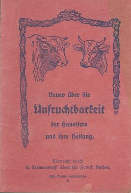 UNFRUCHTBARKEIT DER HAUSTIERE UND IHRE HEILUNG