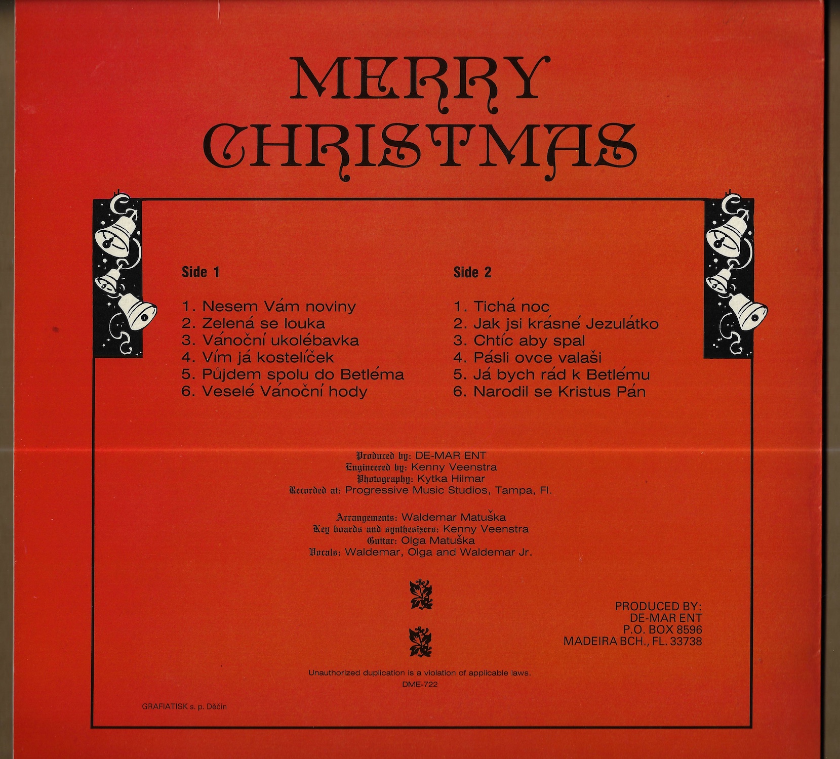 WALDEMAR, OLGA & WALDEMAR JR. – MERRY CHRISTMAS (LP) - Obrázek 2