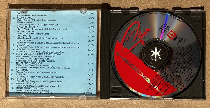 GILLAN – THE BEST OF GILLAN: TROUBLE (CD) - Obrázek 2