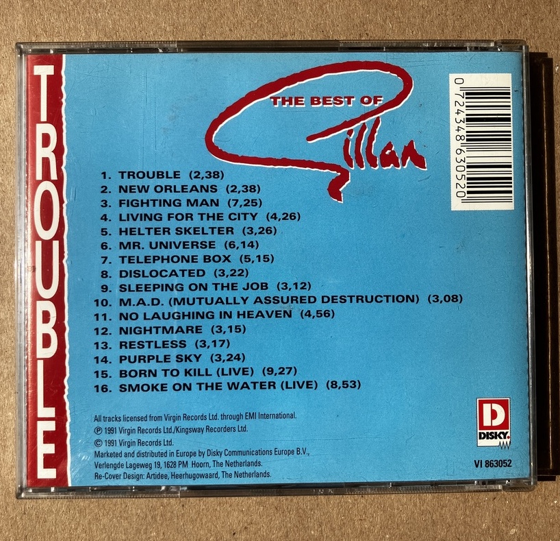 GILLAN – THE BEST OF GILLAN: TROUBLE (CD) - Obrázek 3