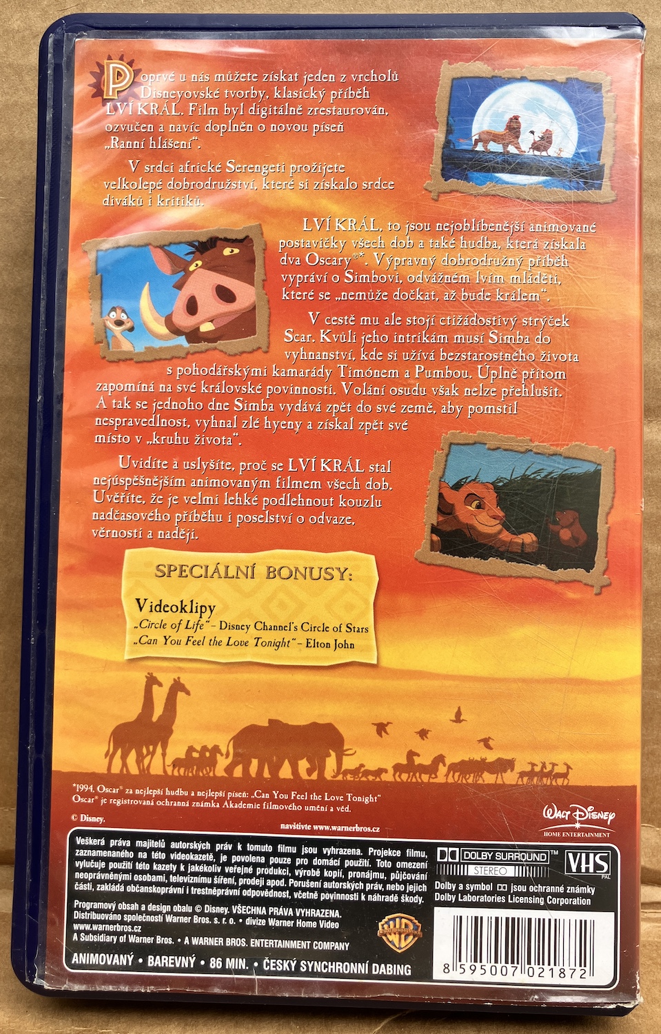 LVÍ KRÁL – SPECIÁLNÍ EDICE (VHS) - Obrázek 2