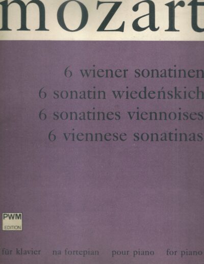 MOZART 6 SONATIN 6 WIENER SONATINEN