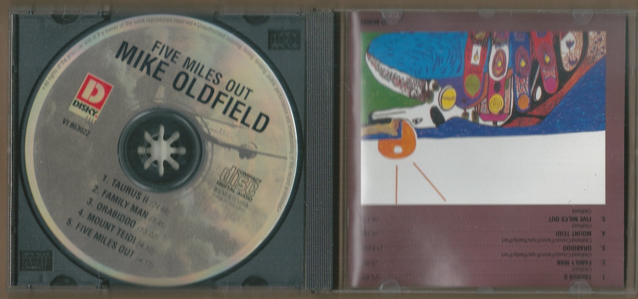 MIKE OLDFIELD – FIVE MILES OUT (CD) - Obrázek 2