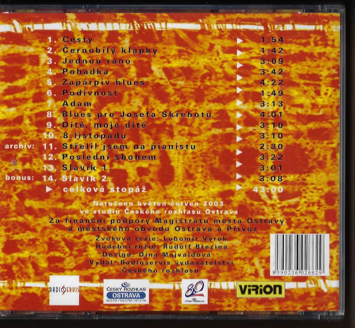 POD OKAPEM – PÍSNIČKY Z ŠEDESÁTÝCH LET OSTRAVSKÉHO DIVADLA (CD) - Obrázek 2