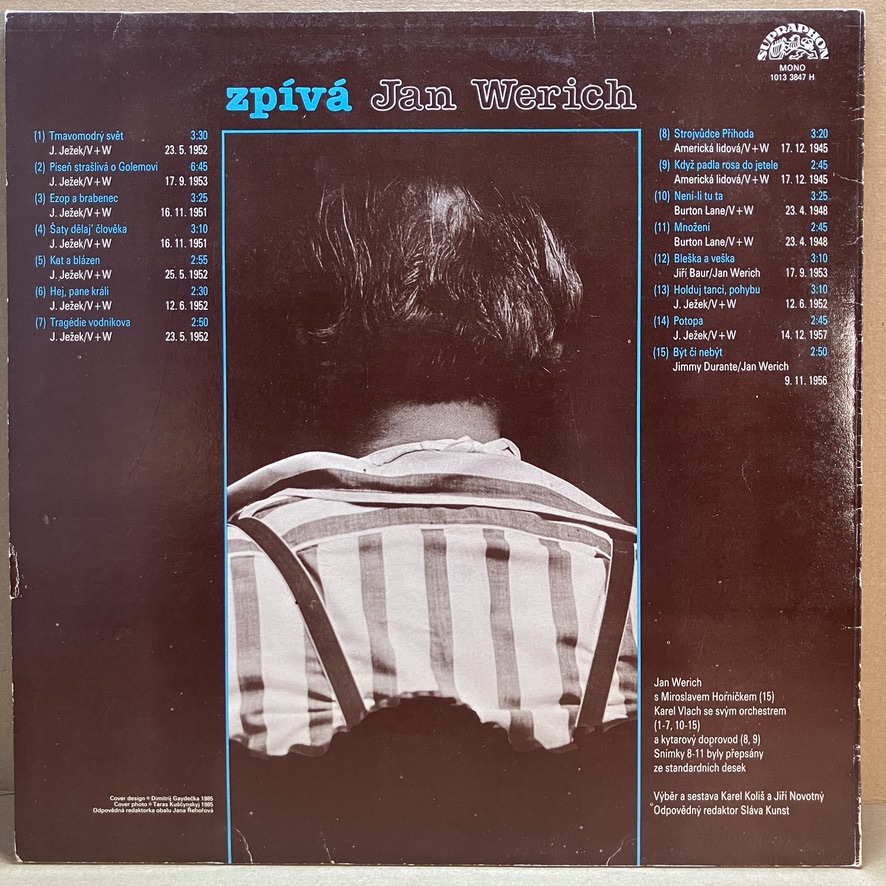 JAN WERICH – ZPÍVÁ JAN WERICH (LP) - Obrázek 2