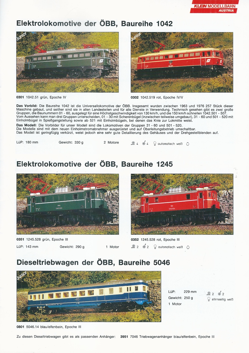 KLEIN MODELLBAHN AUSTRIA 1992 - Obrázek 2