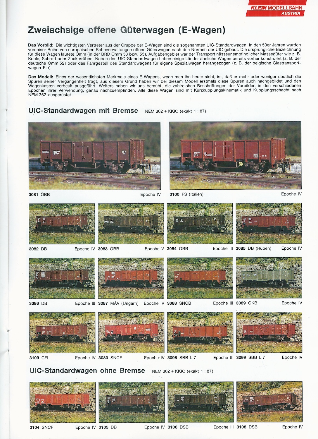 KLEIN MODELLBAHN AUSTRIA 1992 - Obrázek 3