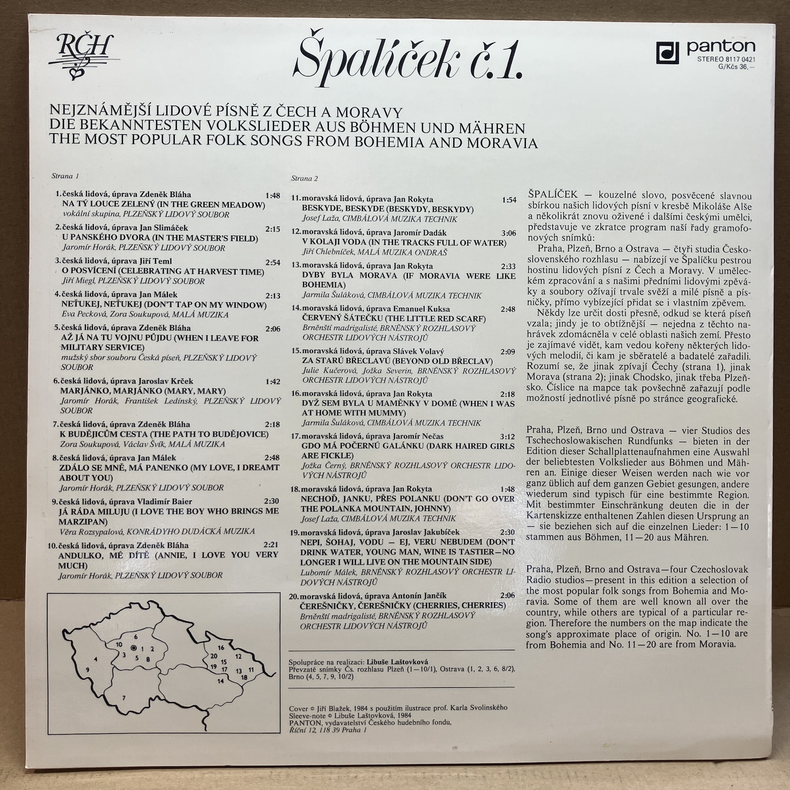 ŠPALÍČEK Č. 1. (LP) - Obrázek 2