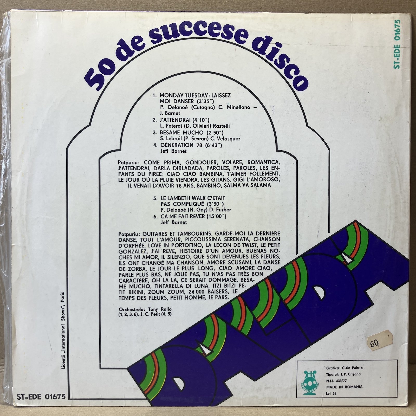 DALIDA – 50 DE SUCCESE DISCO (LP) - Obrázek 2